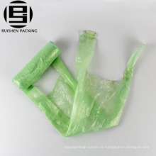 Gant en plastique biodégradable poignée chaîne poubelle sur rouleau